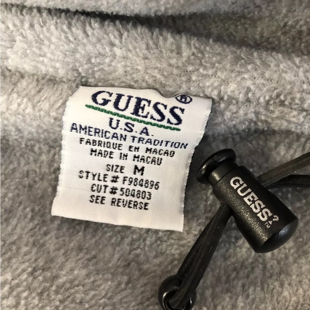 Vintage Guess USA Men’s Navy Lined Windbreaker Jacket With Hood Size Med - Picture 7 of 8